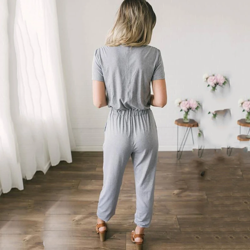 Женское хлопковое боди с коротким рукавом и V-образным вырезом | Женская одежда