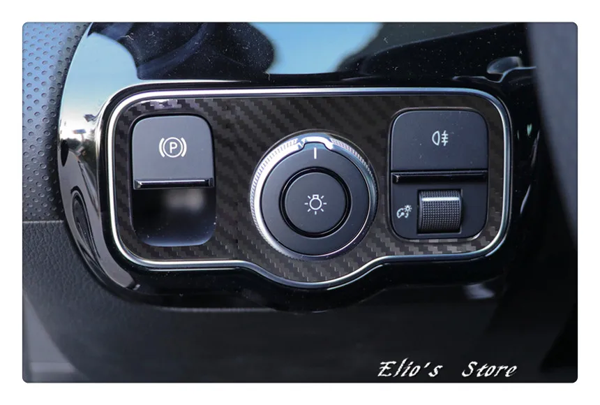 

Car Styling Stainless Steel Interior Headlight Lamp Adjustment Button Cover Trim For Mercedes-Benz A Class (W177) 2019 2020