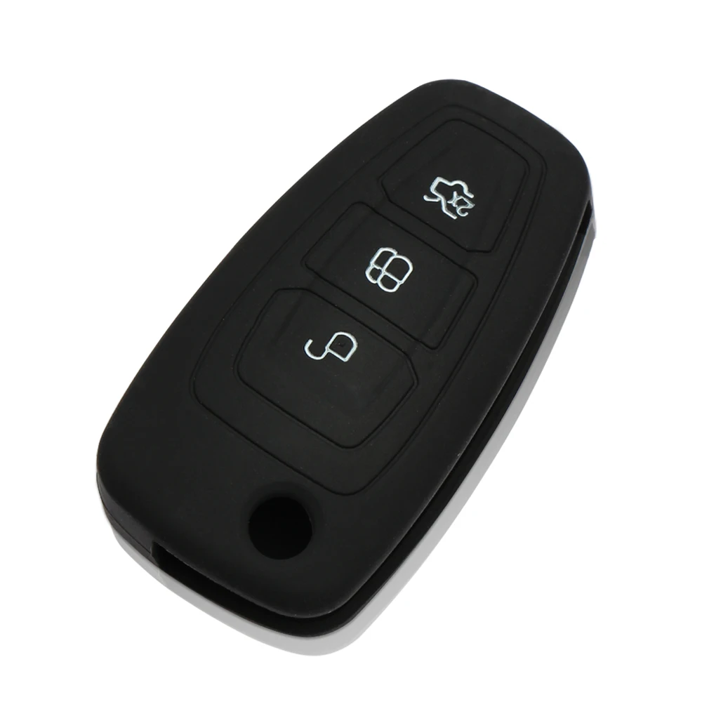 3 кнопки силиконовый чехол для ключей от машины Обложка Ford Focus Mondeo MK3 Kuga Fiesta побег