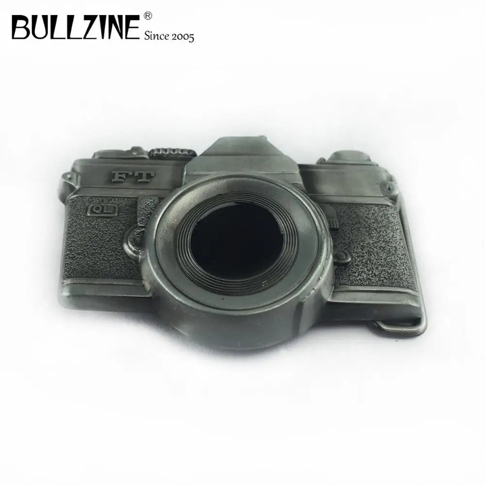 Bullzine цинковый сплав ретро 3D камера ремень пряжка Оловянная отделка FP 02282 1