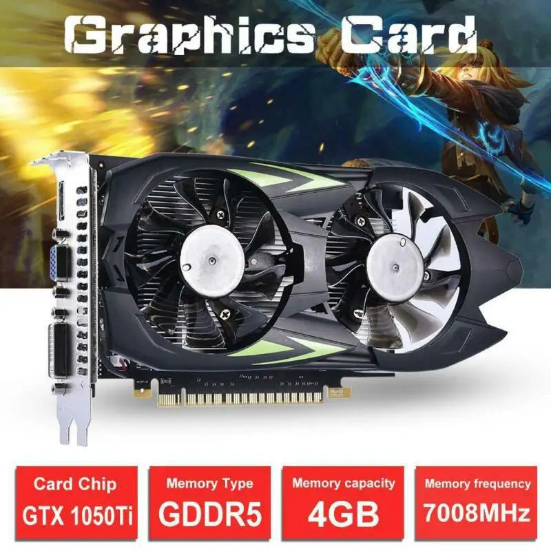 

GTX1050Ti graphics card 4G DDR5 desktop graphics card computer independent high-definition game foreign trade graphics card