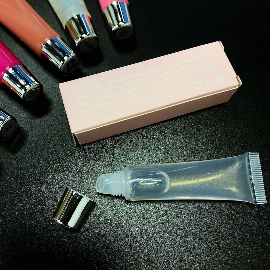 Мягкий Тюбик для губ 10 шт. блеск прозрачный Желейный пигмент оптовая продажа |