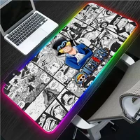 rgb anime computer pad luminous led usb gaming accessories laptop countertop office decoration mouse pad xxl desk mat