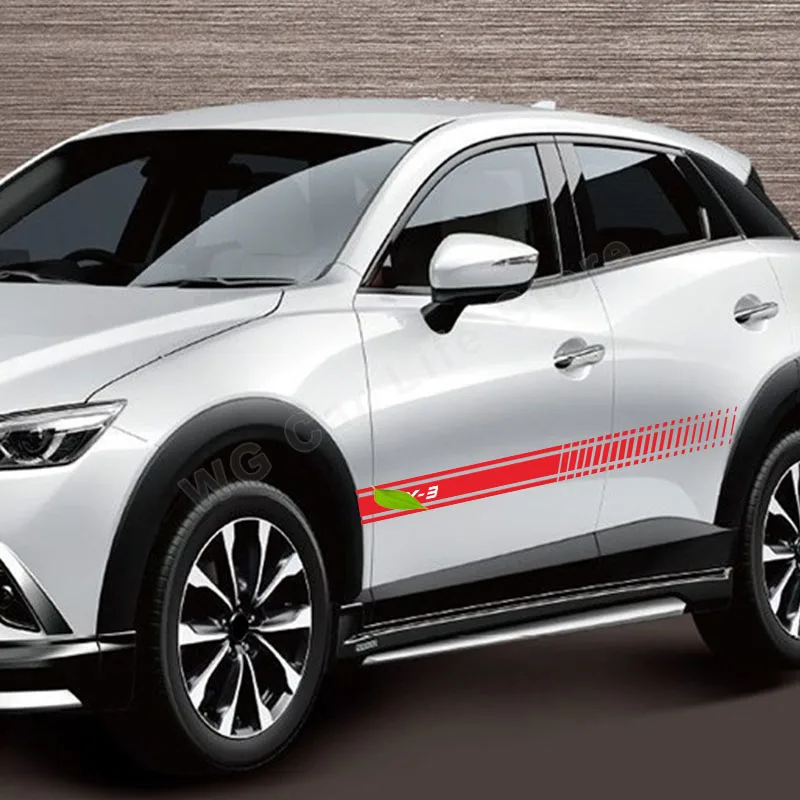 

2 шт., автомобильные боковые наклейки для Mazda