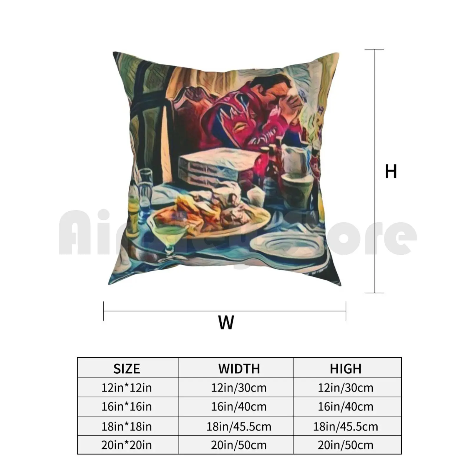 Детская мягкая подушка с рисунком в стиле ретро