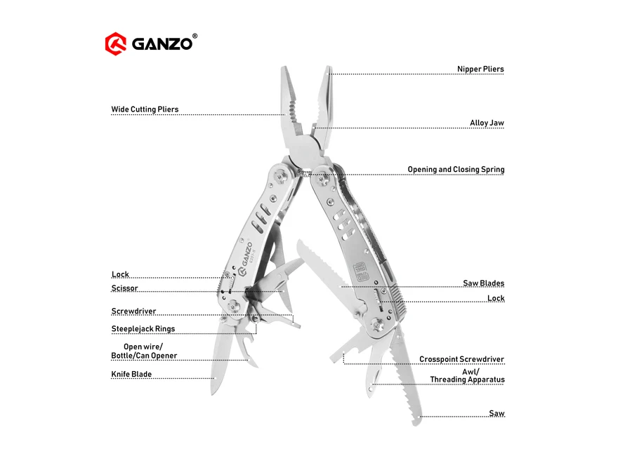 Ganzo G301 G301H Portable EDC Pocket Tool Folding Plier Bag Lock Pliers Camping Multi Functional Tools Kit Multitools | Инструменты