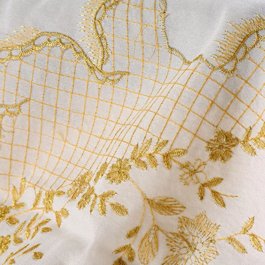 5 ярдов Одежда Ткань с вышивкой ткань для Ципао новая компьютерная оптом платье