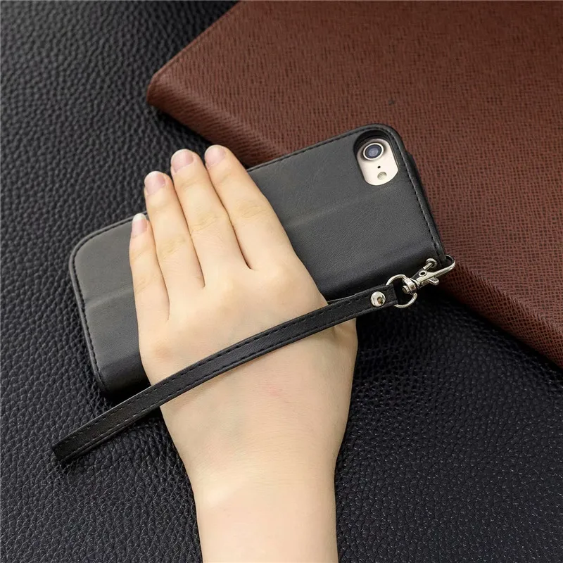 

Новый стильный кожаный чехол-книжка для Funda iPhone SE 2020, чехол-бумажник для телефона для iPhone SE 5S 8 7 6S 6 Plus 11 Pro XS Max XR X Mag