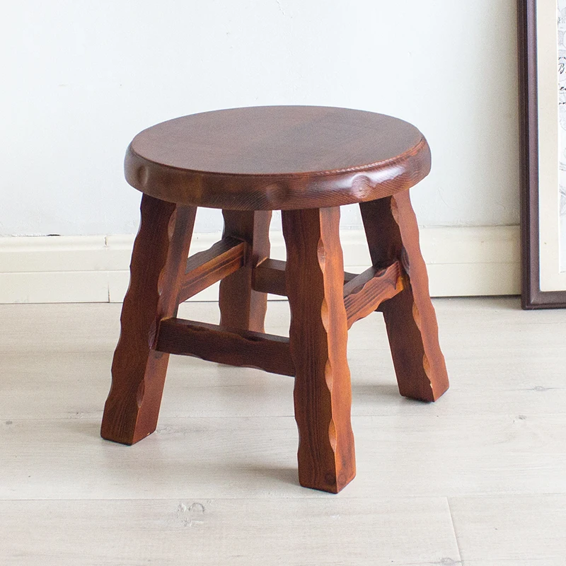

Solid wood small dining stool living room leisure stool wood shoes bench home makeup stool