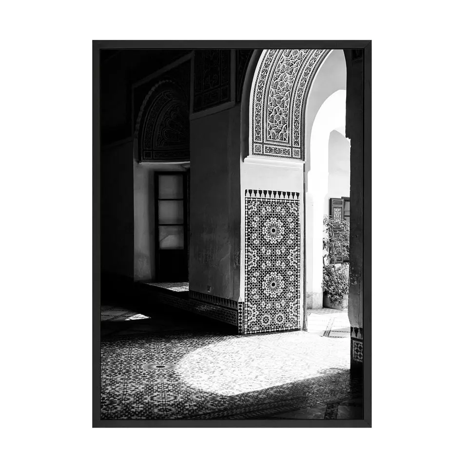 Morocco Bahia Дворцовая черно-белая Настенная картина холст плакаты на скандинавскую тему и принты Настенная картина с пейзажем для гостиной деко - Цвет: Picture 3