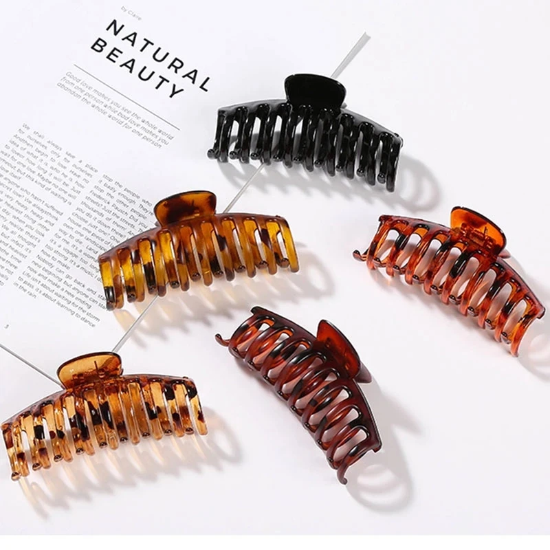 Large Solid Color Hair Claw Clip Barrette Crab for Women & Girls - Perfect Hair Accessory & Gift for Bathing & Ponytails image 2