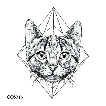 CC6316 Rocooart CC Татуировка маленькая винтажная старошкольная стильная Сексуальная женская черная белая временная татуировка наклейка боди арт поддельные тату - Цвет: CC6316