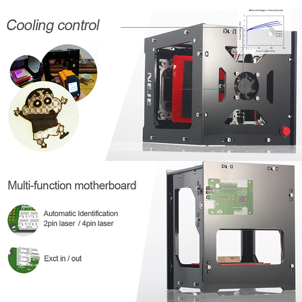 NEJE DK-8-KZ 1500/2000/3000mW Professional DIY Desktop Mini CNC Laser Engraver Cutter Engraving Wood Cutting Machine Router | Инструменты