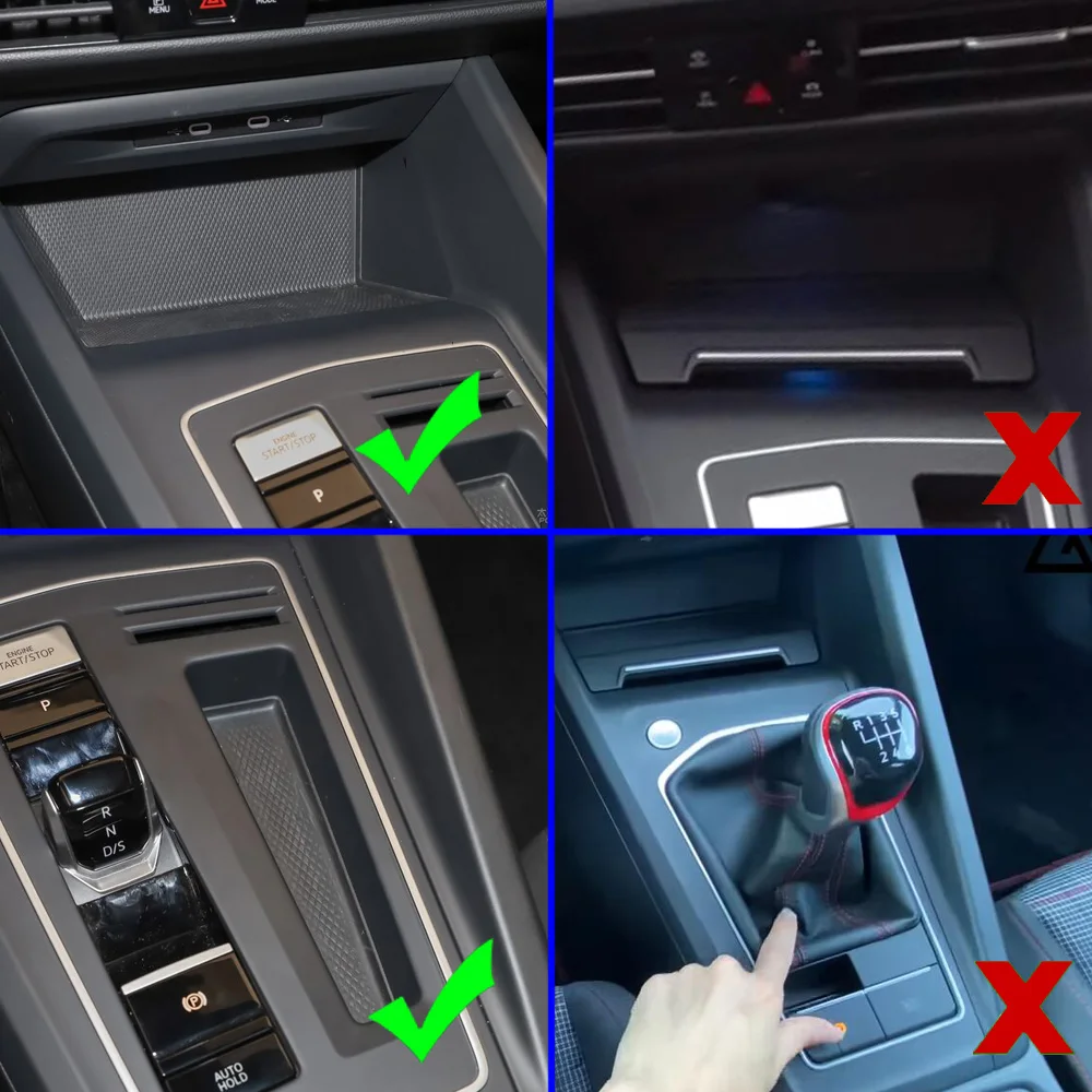 

Anti-Slip Gate Slot Cup Mat for VW Golf MK8 GTI R GTE 2020 2021 Sport Style Accessories Rubber Coaster Protect Pad