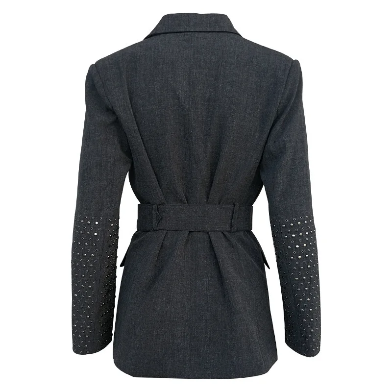 Высококачественная Новая мода 2019 Дизайнерская куртка Женский полосный пояс