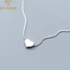 Женское ожерелье с подвеской в виде сердца, с серебряным покрытием