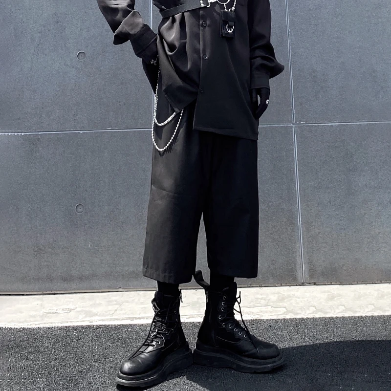 Гонконгский стиль японский свободный костюм с восьмиточечными брюками мужские