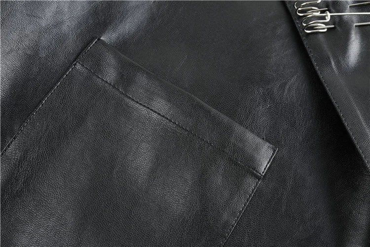 

Irregular Pu Leather Short Jacket Women Women's Autumn New Thin Coat Harajuku Top