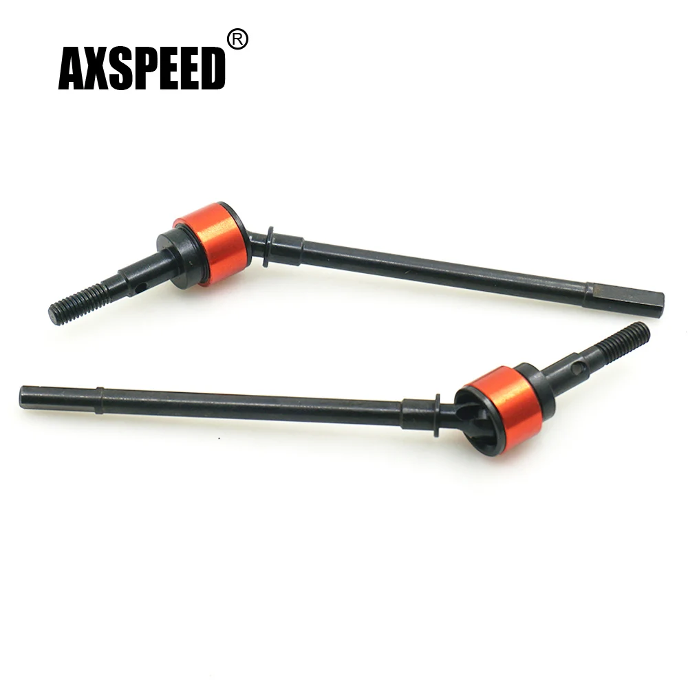 

AXSPEED 2Pcs Stainless Steel CVD Drive Shafts Set for Axial SCX10 II AX90046 AX90047 1/10 RC Crawler Car Axle Accessories