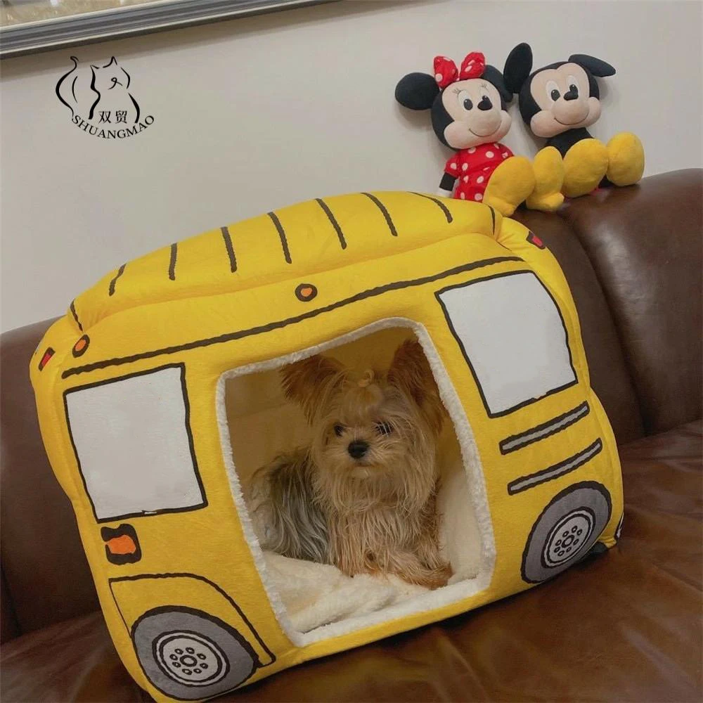 

2 In1 Pet Dog House Foldable Cat for Small Dogs Bed Winter Warm Puppy Pads Sofa Removable Washable Sleeping Kennel Nest Products