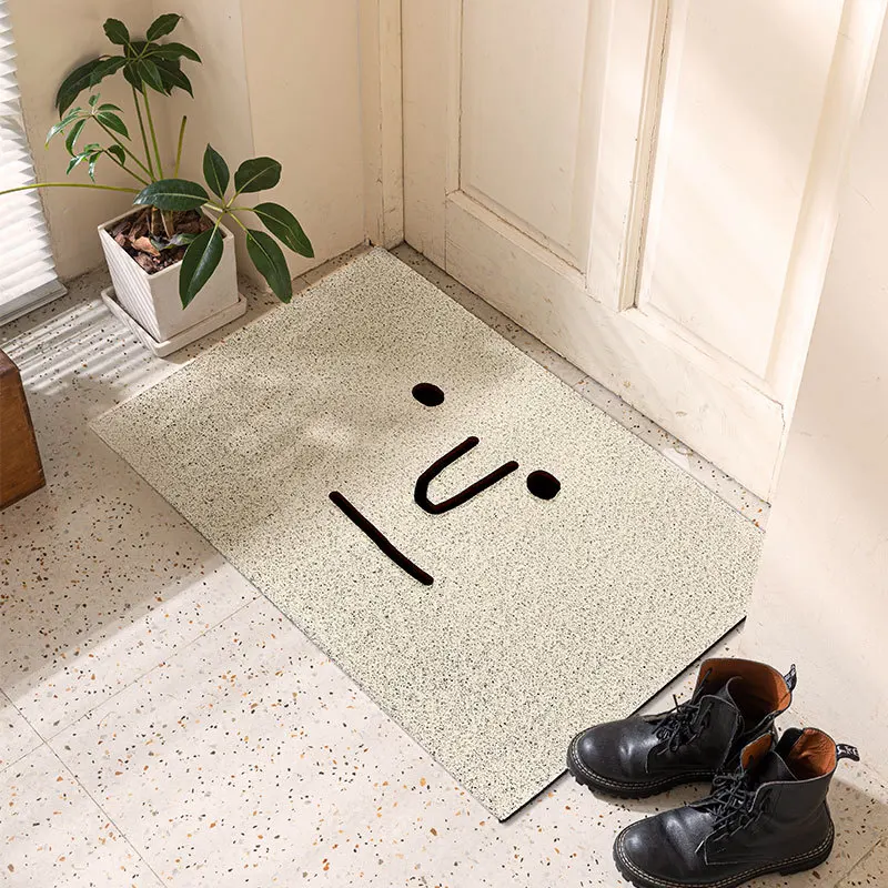 

Cartoon Funny Silk Enclosure Mat Home Entrance Door Mats Non-slip Floor Mats Dirt Carpet Bathroom Kitchen Door Mat