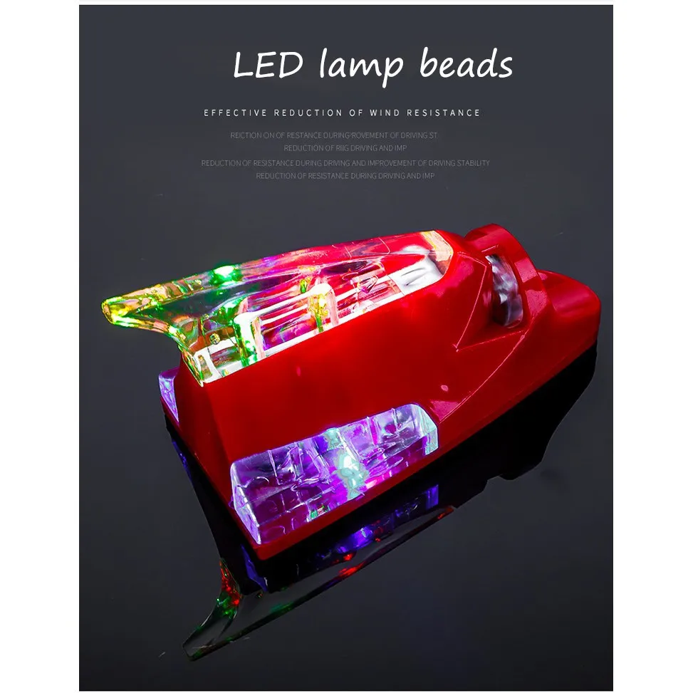 Car Vehicle Wind Power LED Beam Shark Fin Roof Antenna Safety Warning Light Universal | Автомобили и мотоциклы