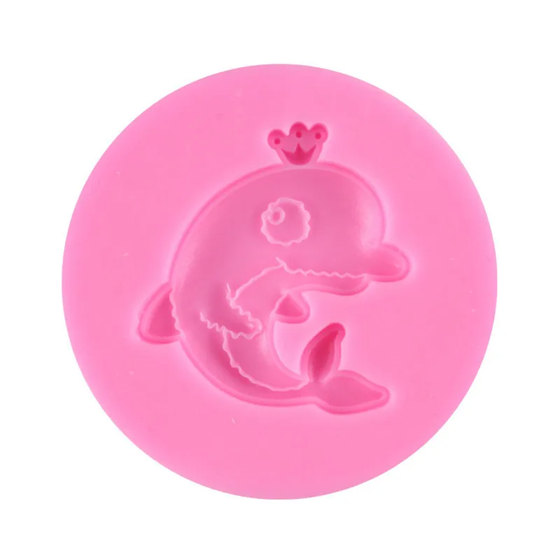 

Crown Dolphin Silicone Fondant Chocolate Resin Aroma Stone Ornaments Soap Mold Pastry Cup Cake Decorating Kitchen Accessories