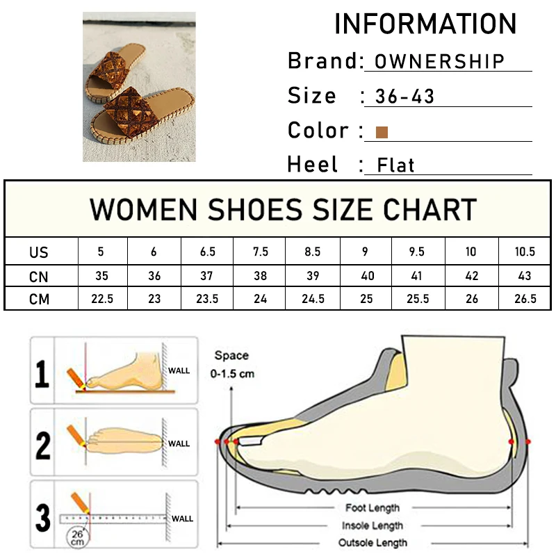 

2021 Women Bling Peep Toe Print Sewing Slippers Woman Summer beach Flats Female Casual Classic Shoes Laides Big Size 43