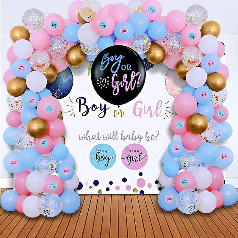 

Gender Reveal Balloons Party Confetti Ballon Birthday Decor Party Wedding Decoration Boy or Girl Globals Supplies