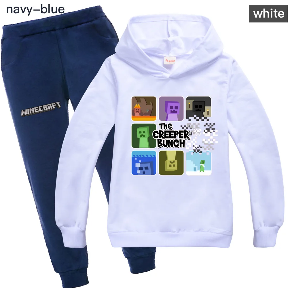 

Spring Hot New THE CREEPER BUNCH Hoodie Suit Cotton Kids Hoodie And Pant Two-piece Children Clothing Set 4-14 Years