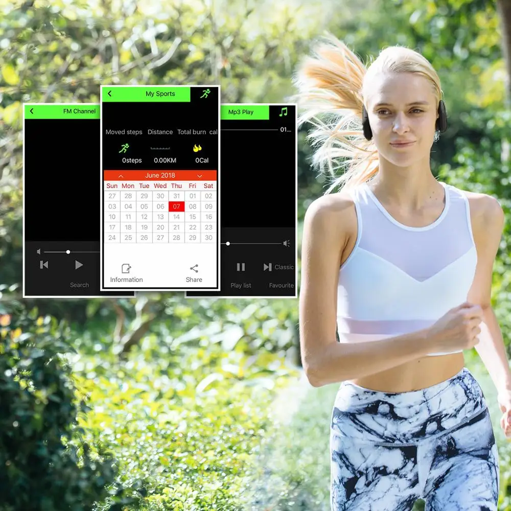 Tayogo плавательные костные проводящие наушники Bulit-in MP3-плеер с FM Bluetooth приложение шагомер IPX8 водонепроницаемый 8 Гб музыкальный плеер
