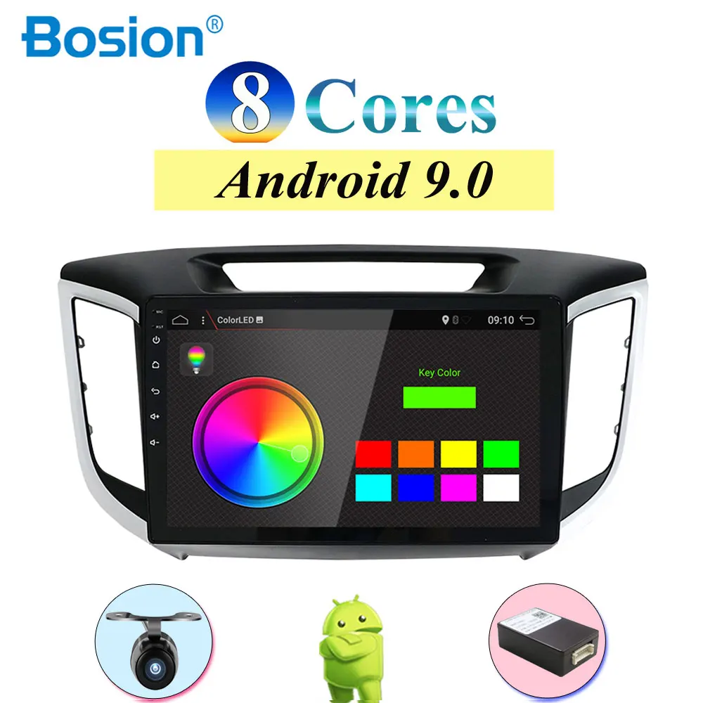 Android 9,0 2 din автомобильный dvd gps-плеер для hyundai IX25 Creta автомобильный радиоприемник с навигацией gps мультимедийный плеер магнитофон 4G+ 64G