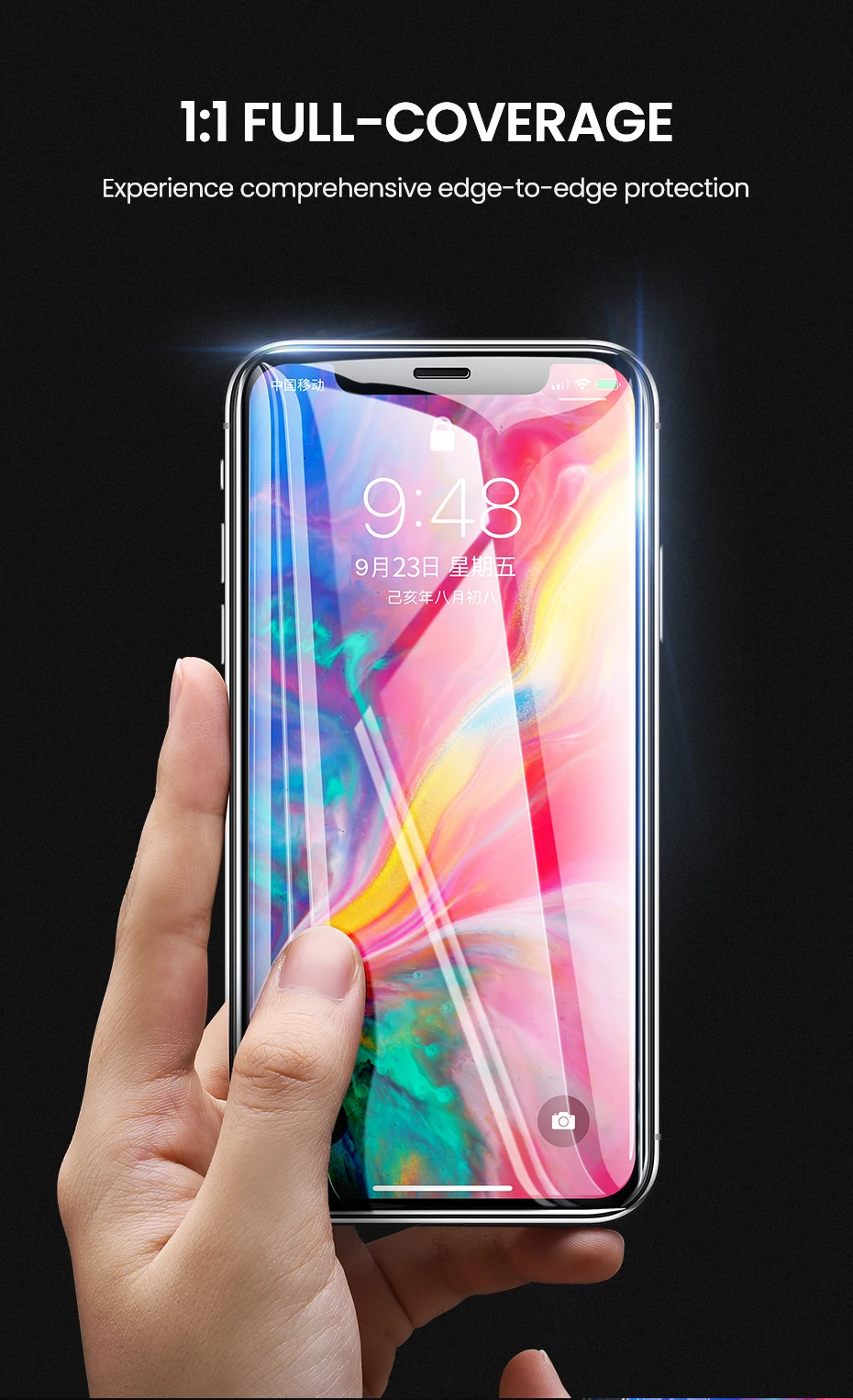 Ugreen Защитное стекло для iPhone 11 Pro Max Новая защита экрана HD прозрачное стекло с полным покрытием на iPhone 11 Pro Max стекло