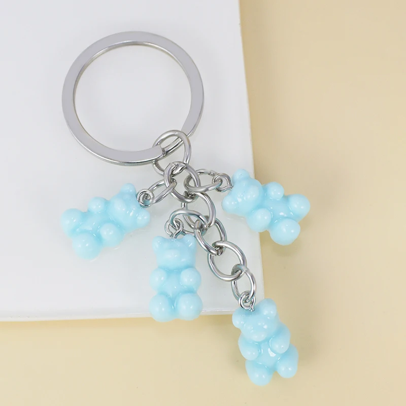 

Lovely Korean version of gummy bear keychain acrylic pendant charm colorful handbag keychain small gift for children