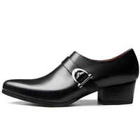 luxury buckle leather dress shoes pointed toe high heels business office work shoes black white size 37 44