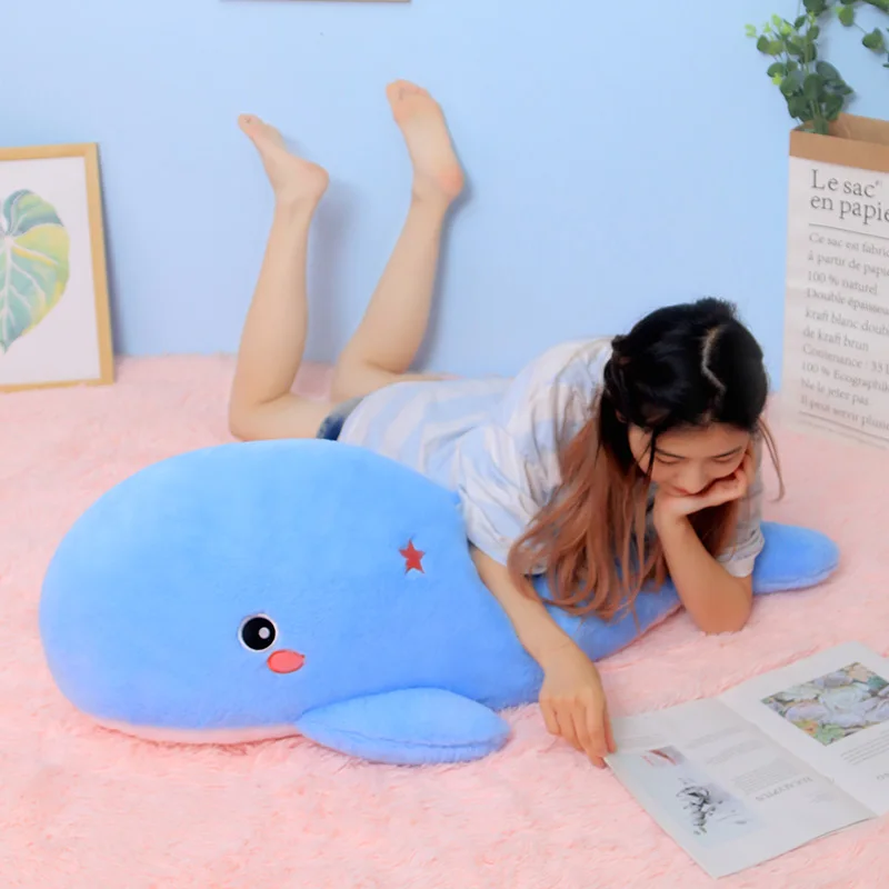 

60/100cm Simulation Whale Doll Plush Toy Soft Animal Ocean Sea Stuffed Animals For Children Christmas Gift kid Brinquedos