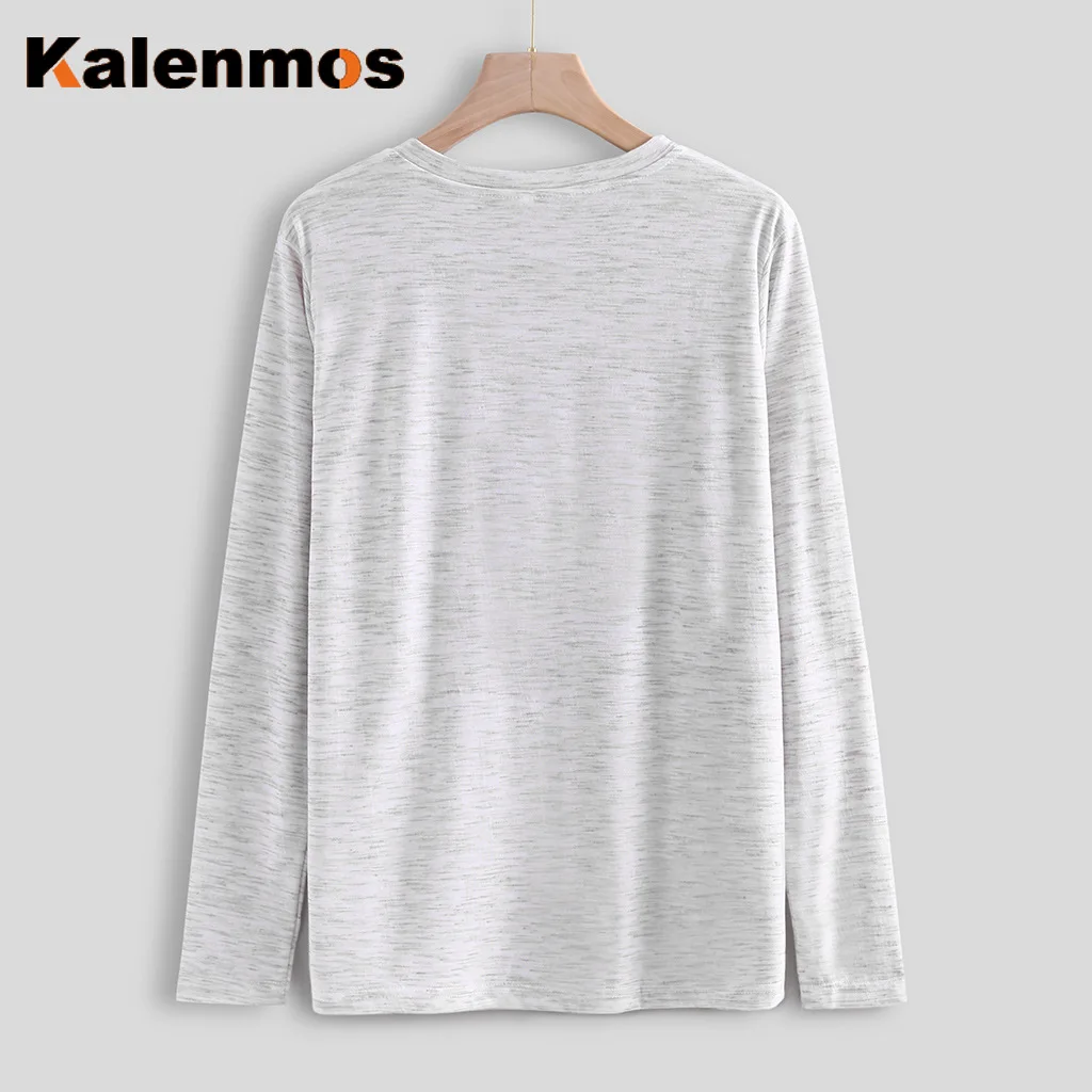 Рубашка с длинными рукавами женская футболка принтом букв v-образным вырезом