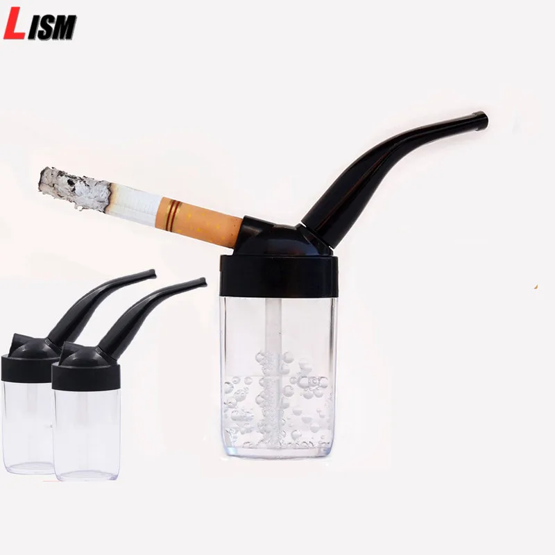 Mini Pipe Smoking Plastic Bottle Water Portable Hookah Shisha Tobacco Pipes For for Men Cigarette Holder |