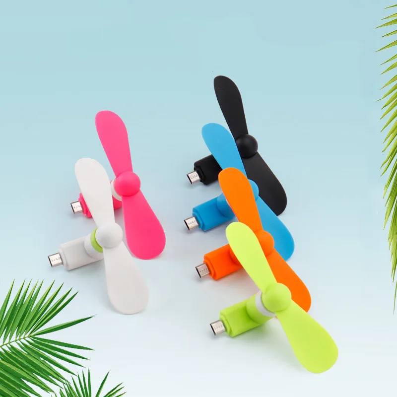 1 шт. портативный мини-вентилятор для сотового телефона USB Android микро-мобильный