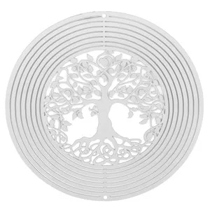 Life Tree Горячая нержавеющая сталь зеркало хрустальный шар стерео вращающийся ветряной колокольчик Открытый Сад мотор ветер висячие украшения(стрекоза - Цвет: Life Tree