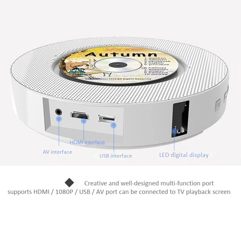 Портативный настенный CD плеер с Bluetooth домашний аудио магнитофон пультом