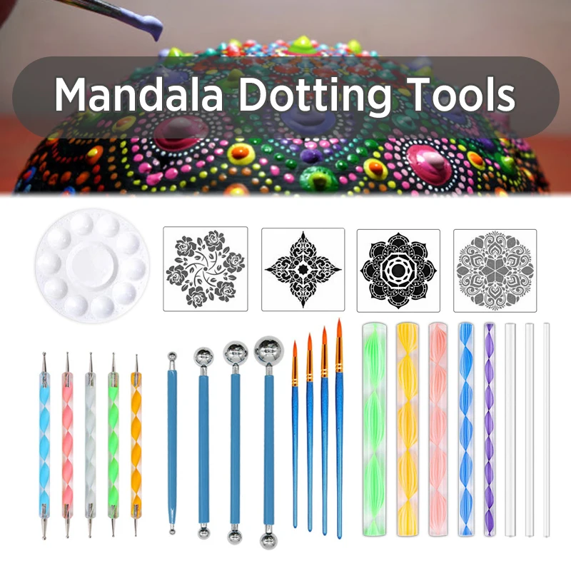 

Набор инструментов для рисования, 26 шт., наборы инструментов для рисования, лоток для рисования, кисти для рисования на скальной основе, холс...