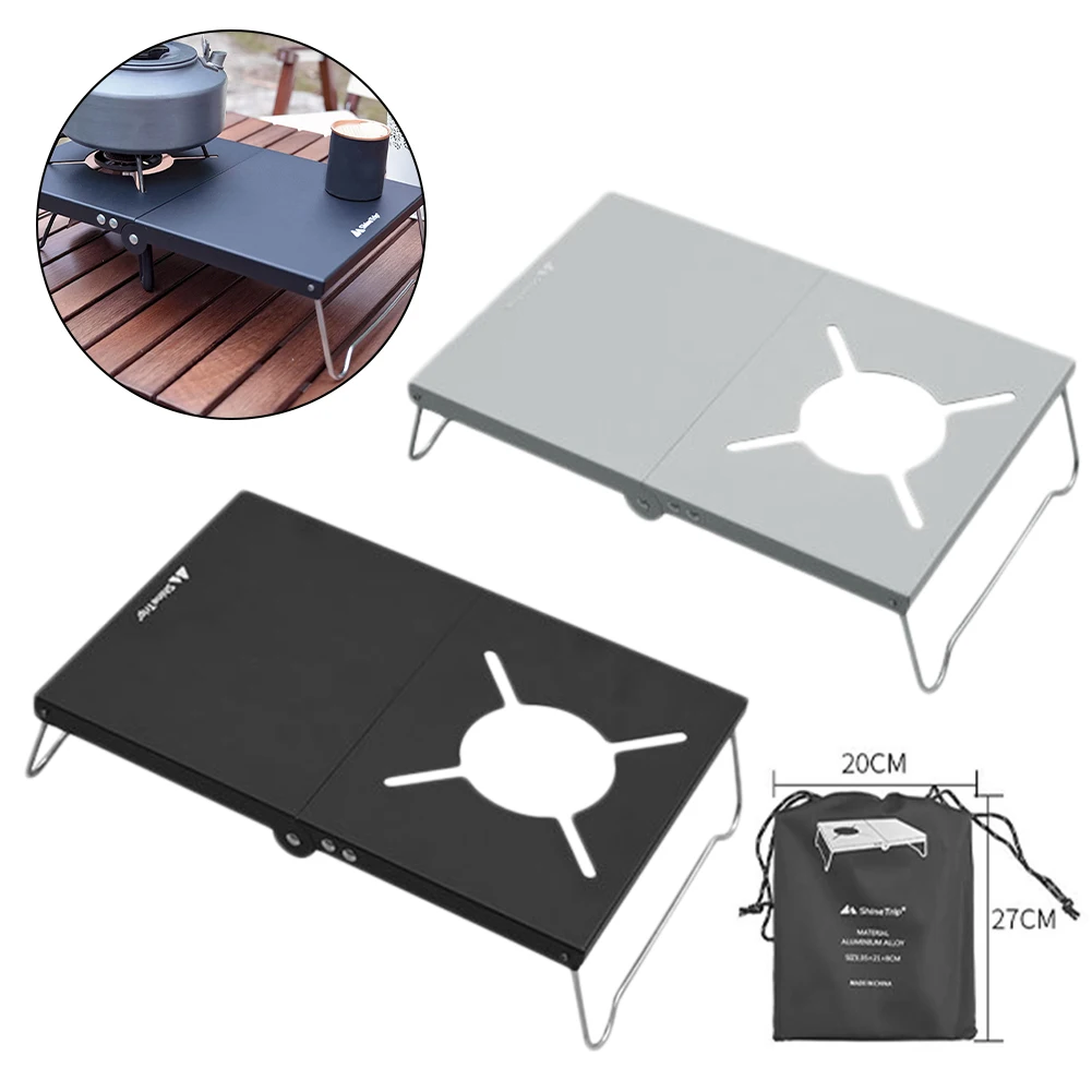 

Outdoor Camping Table Heat Shield Gas Stove Stand Foldable Camping Stove Table For SOTO ST-310/ST330/CB-JCB/TRB250 Stoves Tools