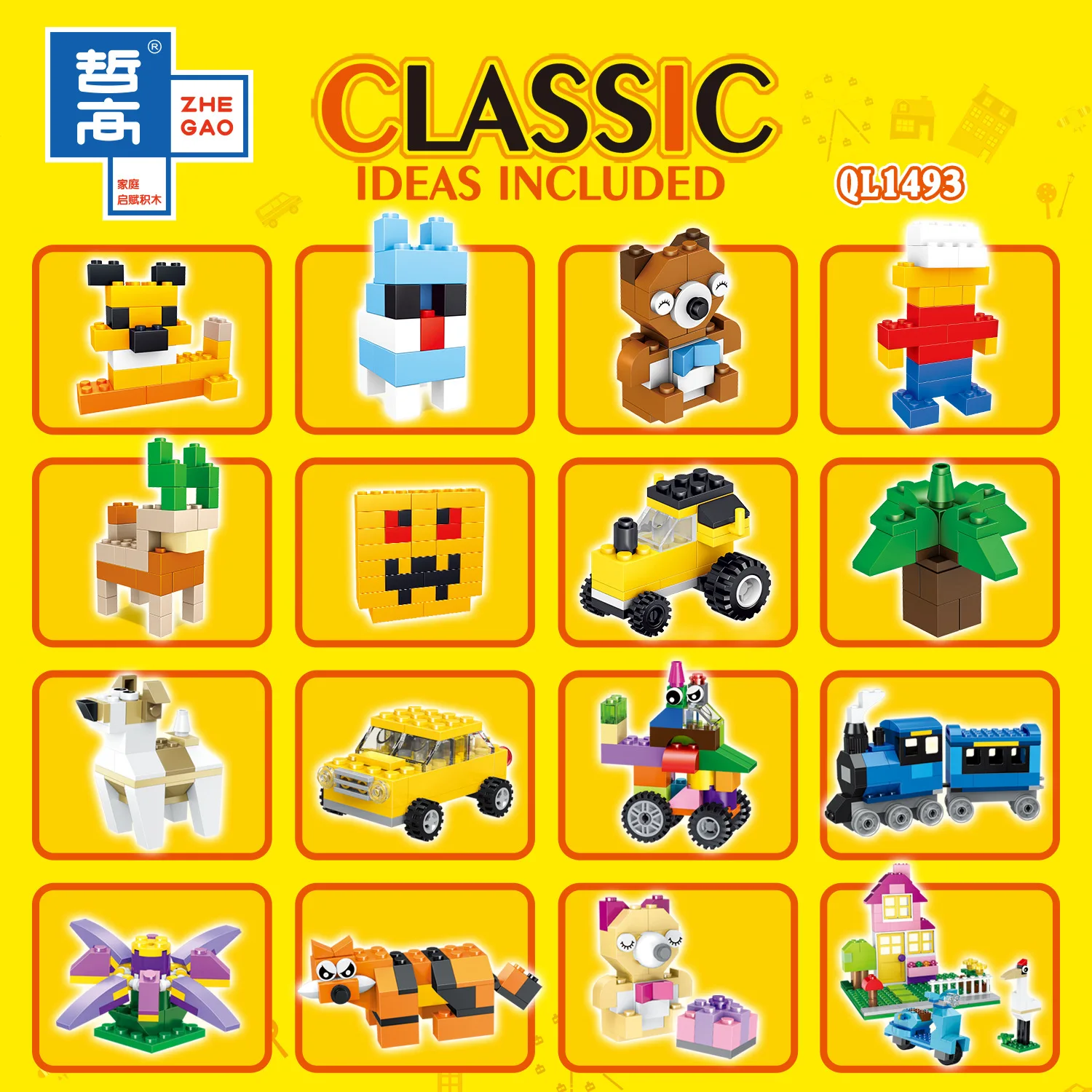 

Colorful DIY Creative Bricks Model Constructor Building Blocks Bulk Compatible Brands Educational Toys For Children