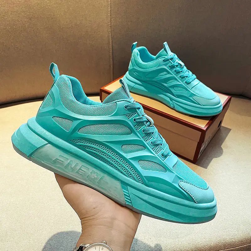 

Men's shoes summer 2021 breathable casual shoes Korean version of the trend increased board shoes men's sports wild net shoes