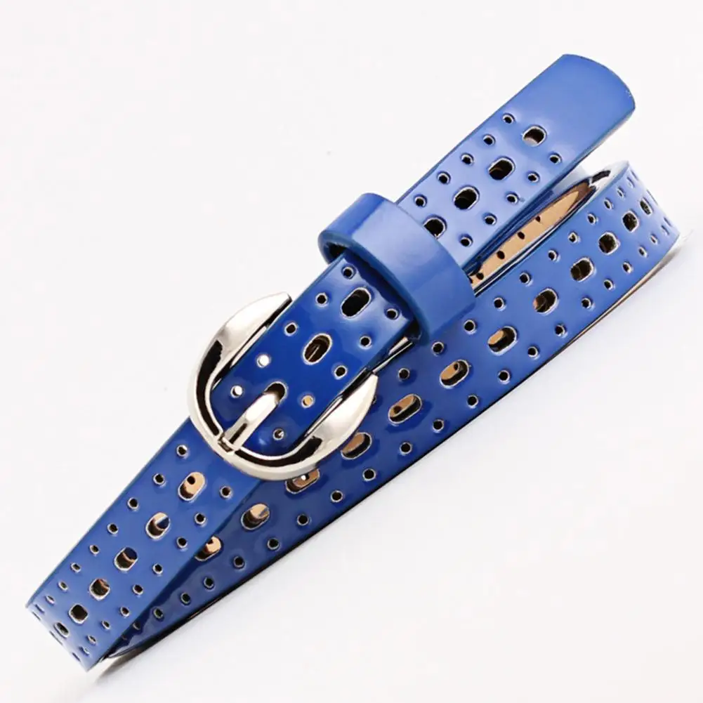 royal blue MISSKY женский пояс карамельного цвета из искусственной кожи тонкий ремень с пряжкой милый женский пояс - Цвет: royal blue