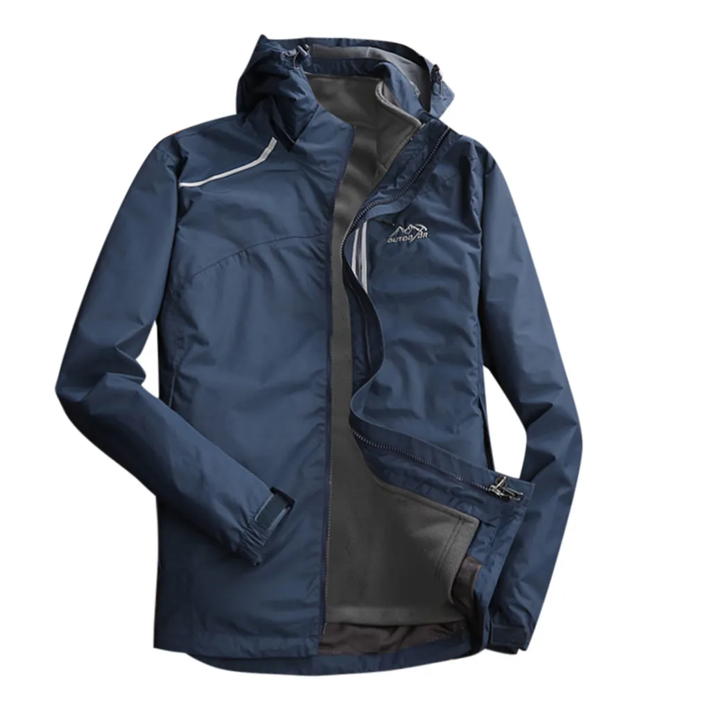 Зимняя Съемная бархатная куртка из двух частей SAGACE три в одном большого размера