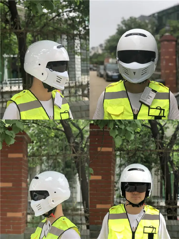 Ретро мотоциклетный шлем съемный легкий модный дизайн ВОИН гоночные шлемы