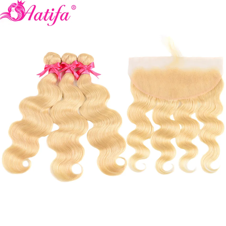 Перуанские волнистые светлые кружевные фронтальные с пряди Remy человеческие