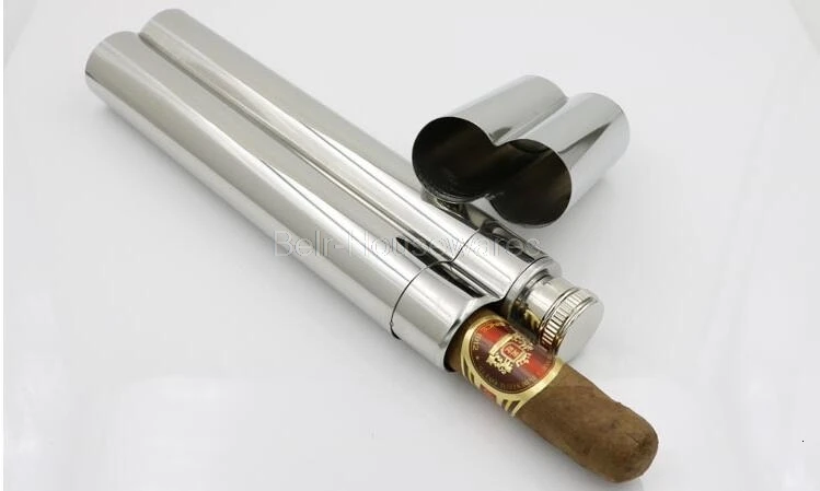 Фляга с сигарной трубкой, фляжка для алкоголя, 2 унции, нержавеющая сталь, бутылка для виски, бутылка для виски, подарки для жениха